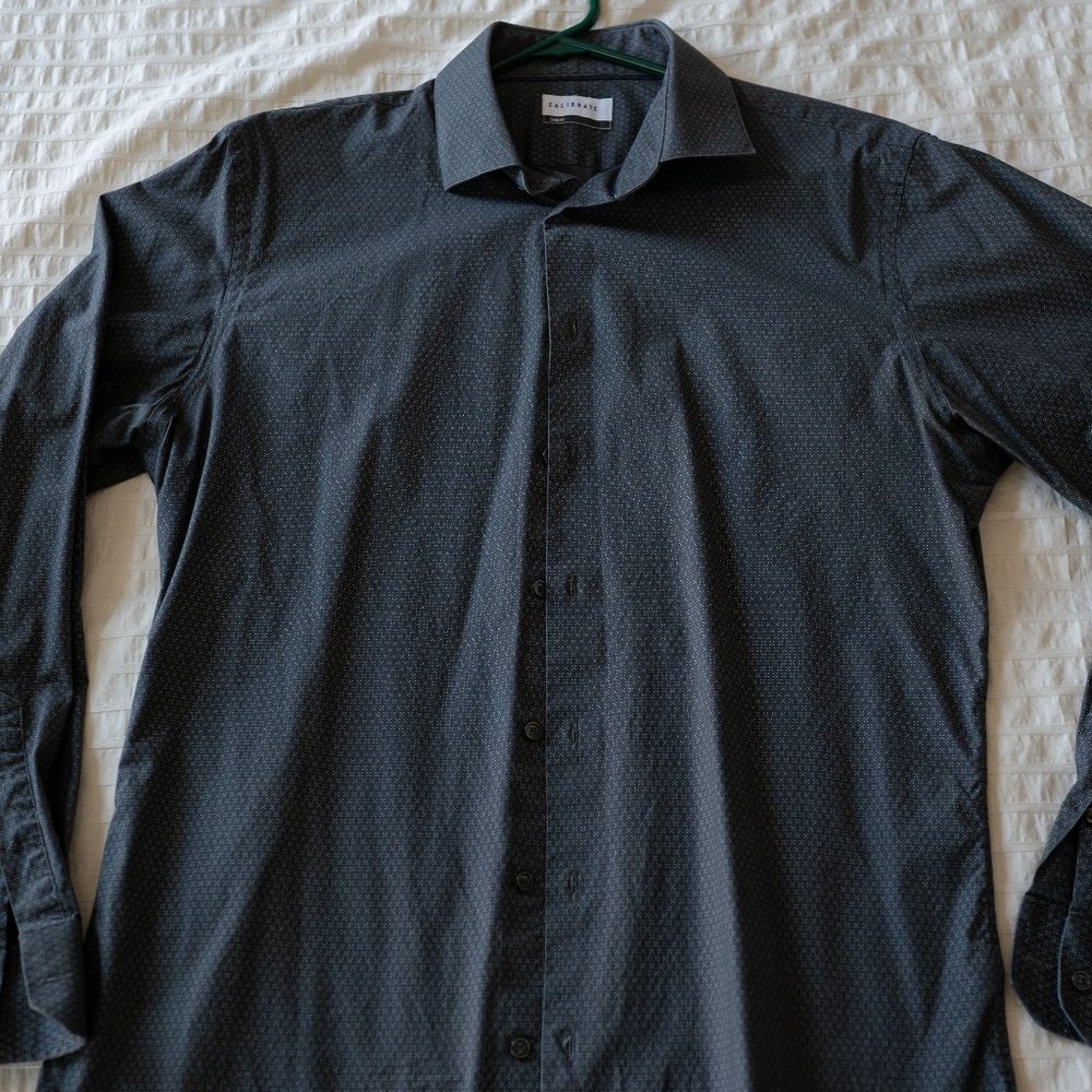 Calibrate Dress Shirt Button Down Long Sleeve M